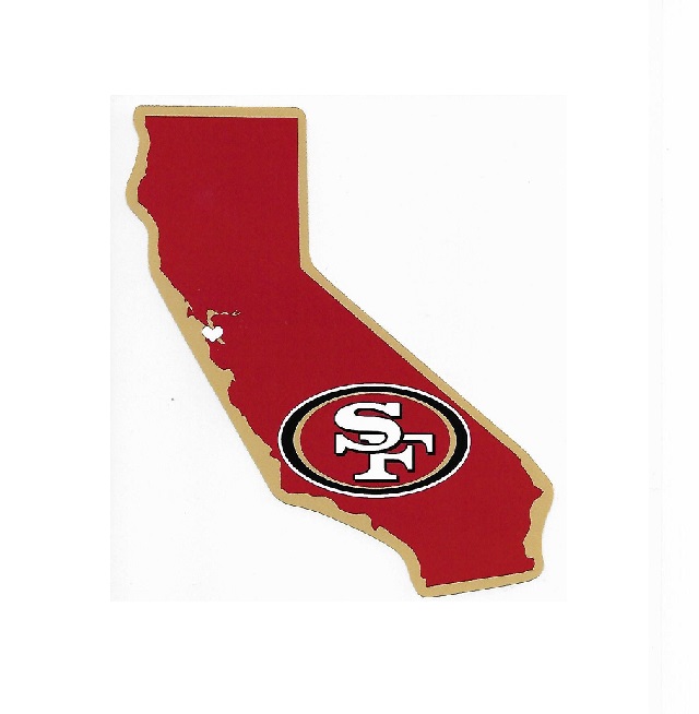 HSS1901 5 x 5 in. San Francisco 49ers Home State Vinyl Sticker