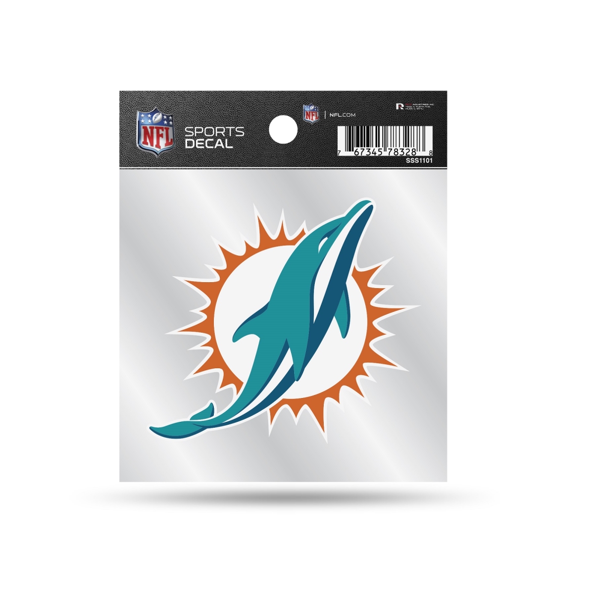 SSS1101 5 x 4 in. Miami Dolphins Sports Decal