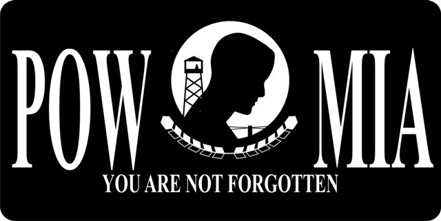 LPO728 POWMIA Photo License Plate