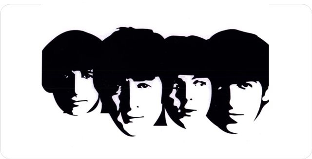 The Beatles License Plate - Chrome - Standard Size - Durable Metal Frame