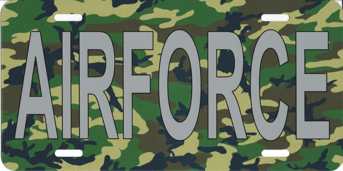 LPO1497 Air Force Camouflage Photo License Plate