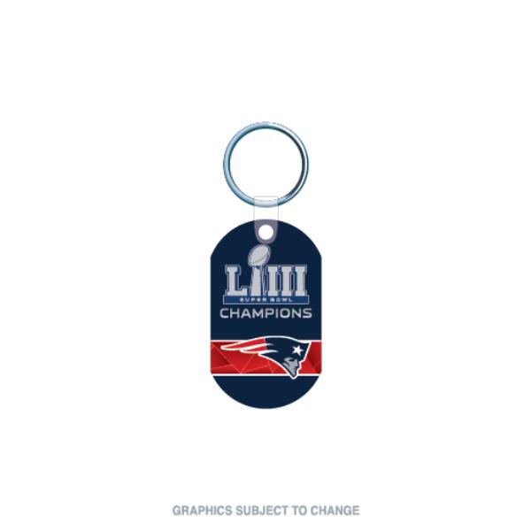 WC85954113 2.5 x 2 in. England Patriots Super Bowl Champs Key Chain