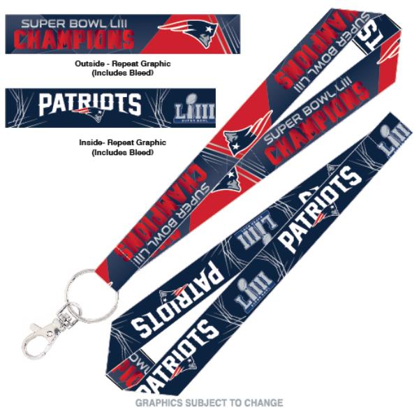 WC85956113 England Patriots Super Bowl Champs Key Strap