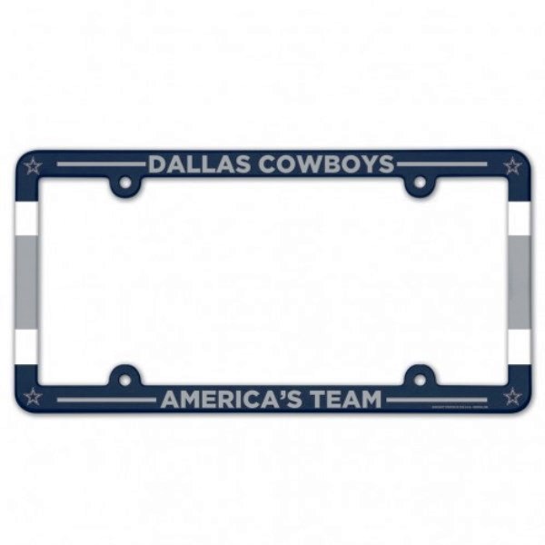 WC91333018 Dallas Cowboys Full Color Plastic License Plate Frame