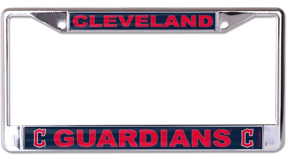 WCF0718722 Cleveland Guardians Laser Chrome License Plate Frame