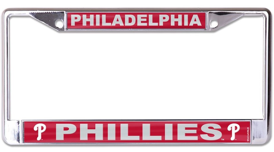 WCF0719421 Philadelphia Phillies Laser Chrome License Plate Frame