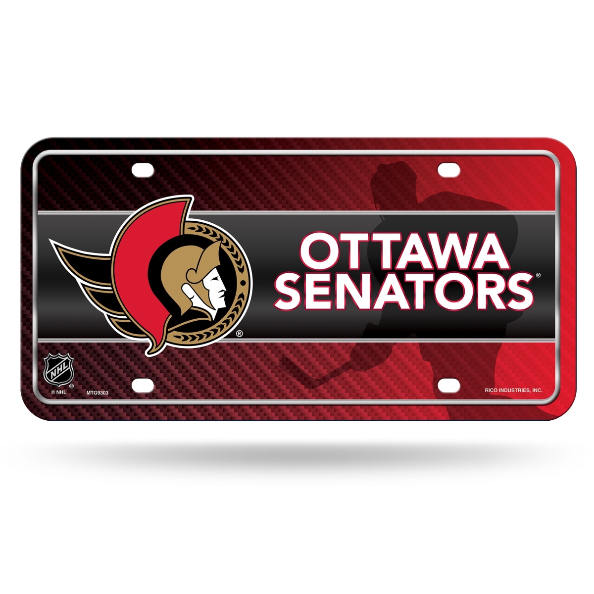 MTG9303 6 x 12 in. Ottawa Senators Metal License Plate