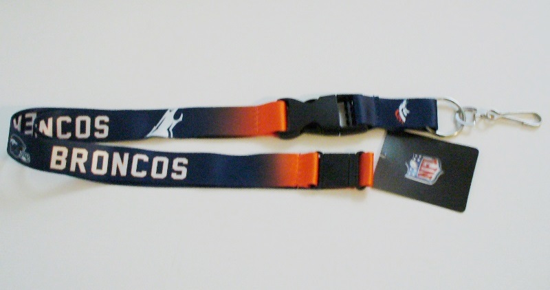 PSGLS0453762 Denver Broncos Crossover Lanyard with Safety Latch