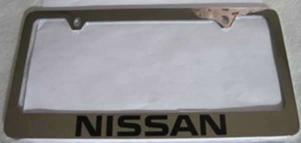 IMG3107 6 x 12 in. Nissan Solid Brass License Plate Frame
