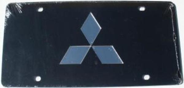 MITBLLS 6 x 12 in. Mitsubishi Black Laser Cut License Plate