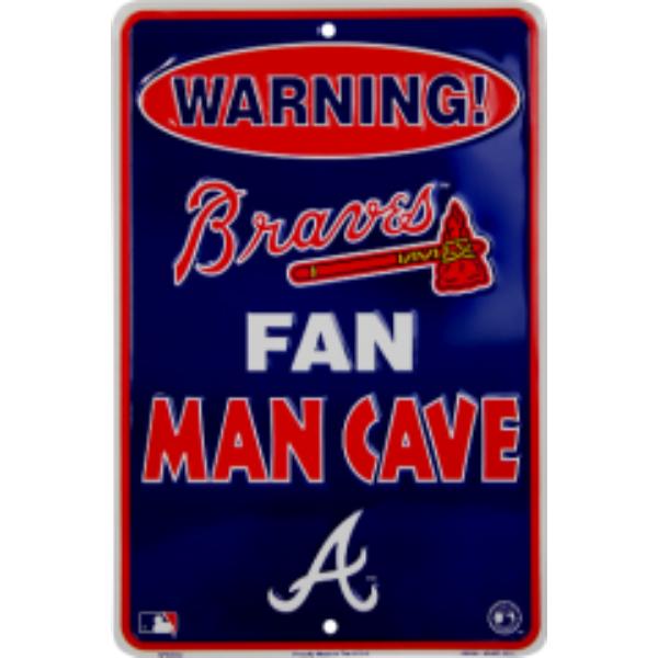 SP80052 8 x 12 in. Atlanta Braves Man Cave Metal Parking Sign