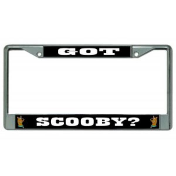 LPO3032 6 x 12 in. Got Scooby Chrome License Plate Frame