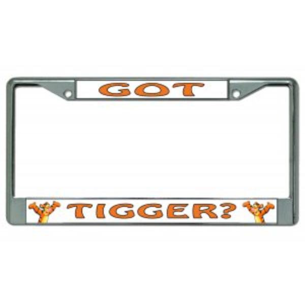 LPO3033 6 x 12 in. Got Tigger Chrome License Plate Frame