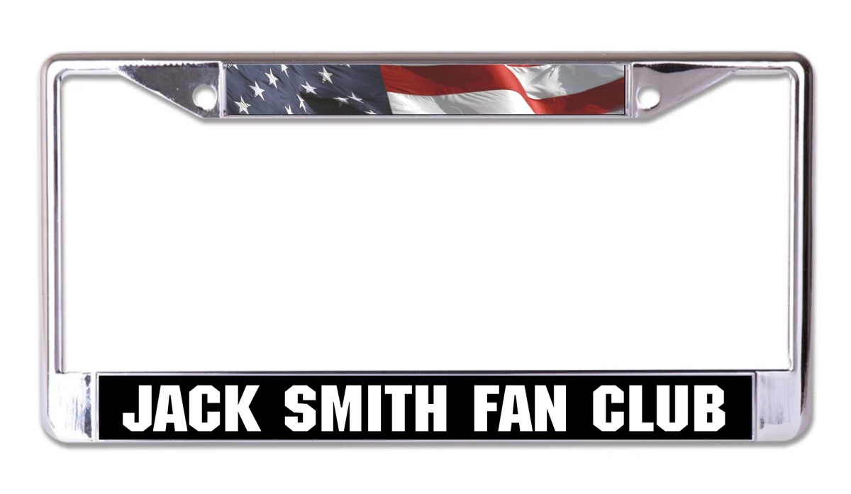 LPO8035 6 x 12 in. Jack Smith Fan Club Chrome License Plate Frame