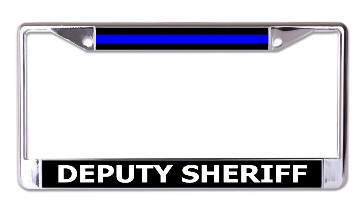 LPO8108 6 x 12 in. Deputy Sheriff Chrome License Plate Frame