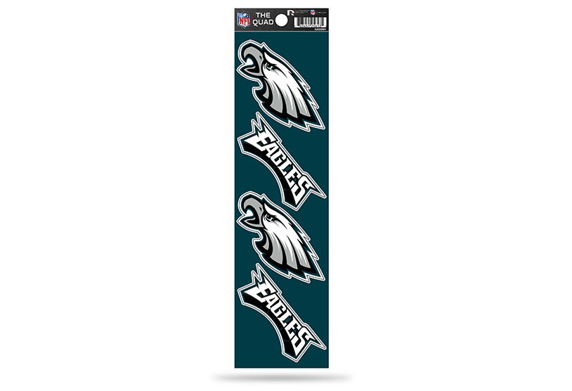 QAD2501 2.5 in. Philadelphia Eagles Quad Decal Set