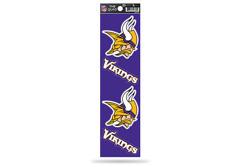 QAD3101 2.5 in. Minnesota Vikings Quad Decal Set