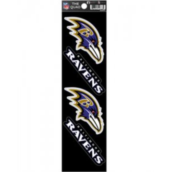 QAD0701 2.5 in. Baltimore Ravens Quad Decal Set