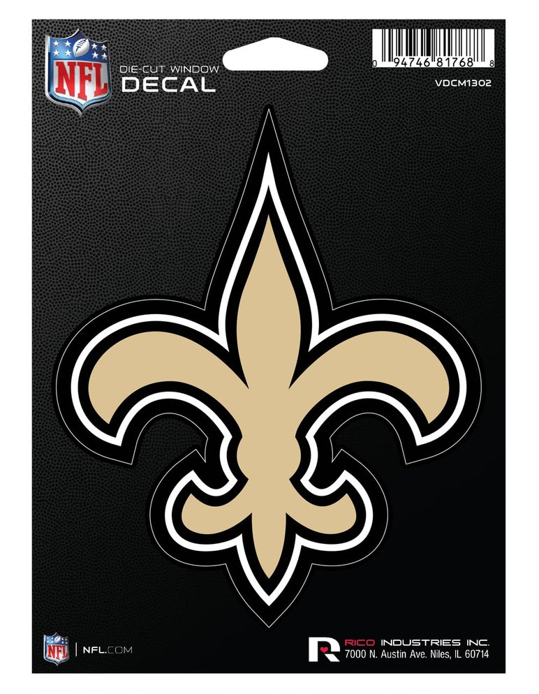 VDCM1302 7.75 x 5.75 in. Orleans Saints Die Cut Vinyl Decal