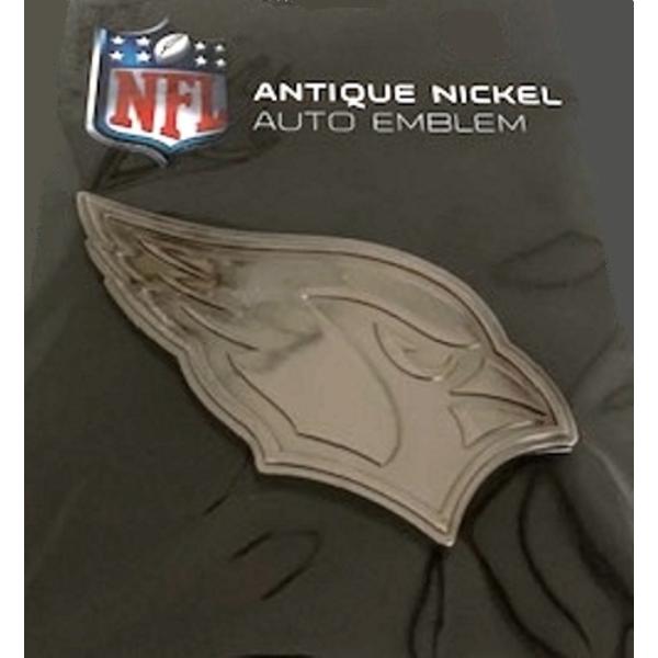 Picture of 212 Main AEM3601 3 x 3 in. Arizona Cardinals Antique Nickel Auto Emblem