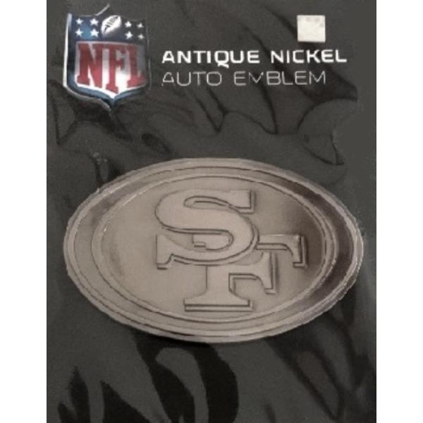 Picture of 212 Main AEM1901 3 x 3 in. San Francisco 49ers Antique Nickel Auto Emblem
