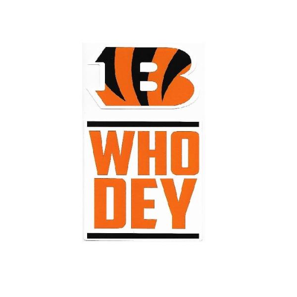 DSS3201 3.5 in. Cincinnati Bengals Double Up Die Cut Vinyl Stickers