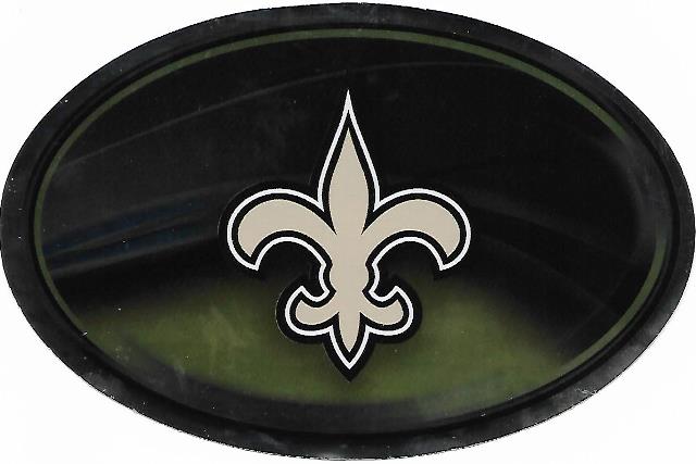 OVM1301 6 x 4 in. Orleans Saints Chrome Die Cut Oval Decal
