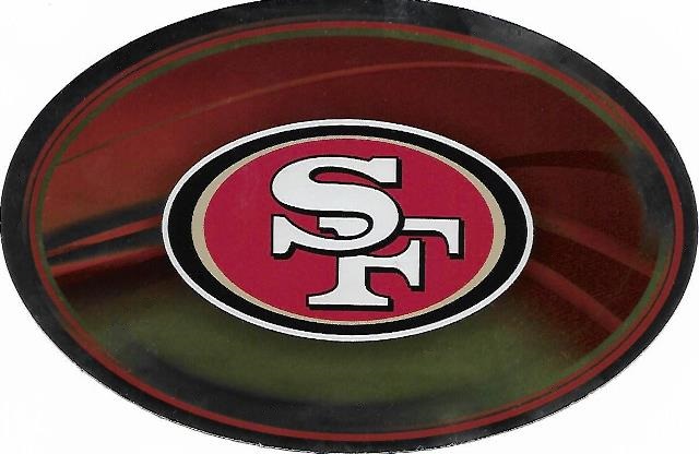 OVM1901 6 x 4 in. San Francisco 49ers Chrome Die Cut Oval Decal