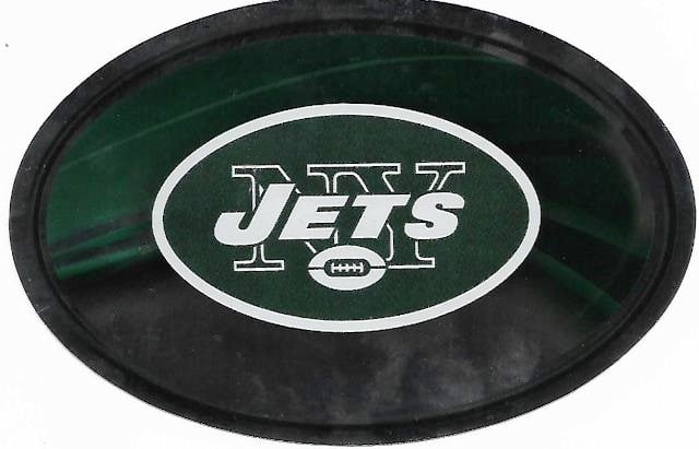 OVM2201 6 x 4 in. York Jets Chrome Die Cut Oval Decal
