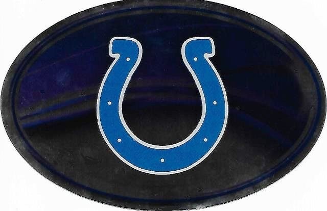 OVM2601 6 x 4 in. Indianapolis Colts Chrome Die Cut Oval Decal