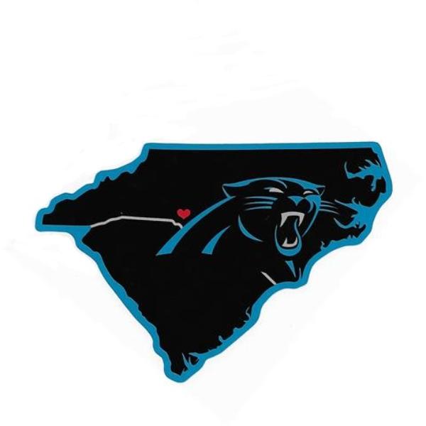 HSS0801 5 x 5 in. Carolina Panthers Home State Vinyl Sticker