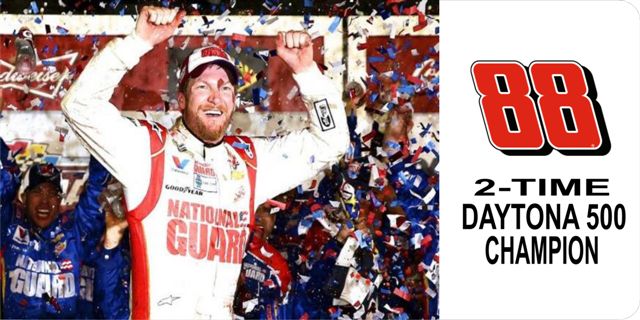 LPO1521 Dale Jr. No. 88 Two Time Daytona Champ Plate