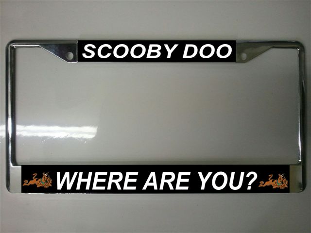 6 x 12 in. Scooby Doo License Plate Frame - Free Screw Caps Included