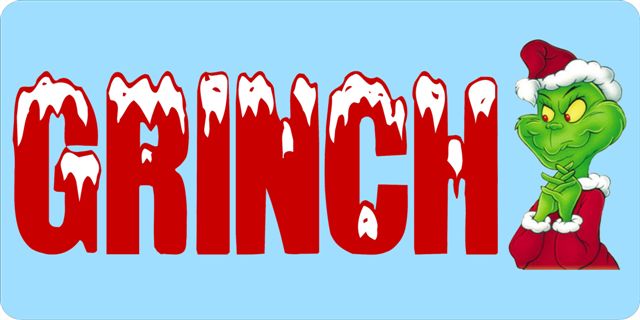 6 x 12 in. Grinch License Plate