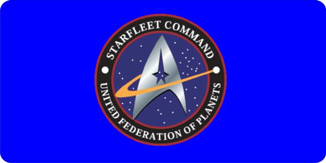LPO120 6 ft. x 12 in. Starfleet Command License Plate