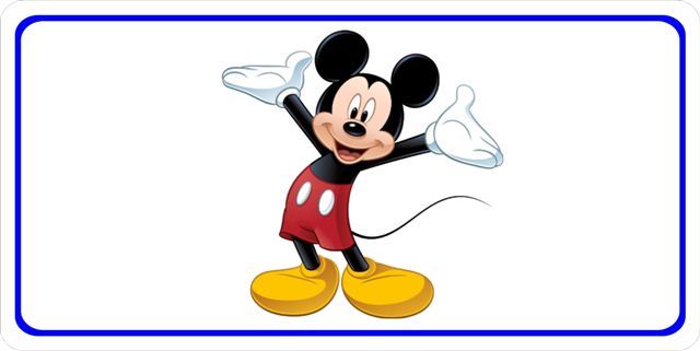 LPO1529 Mickey Mouse Photo License Plate