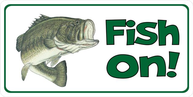 LPO1293 Fish on Photo License Plate