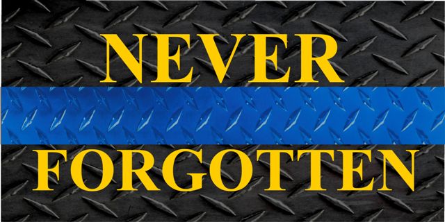 LPO696 Never Forgotten Diamond Plate Photo License Plate