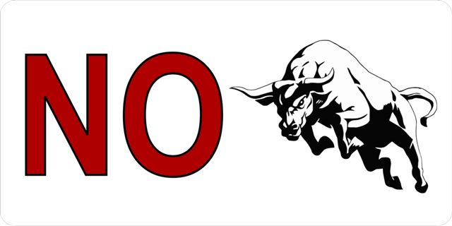 LPO1520 No Bull Photo License Plate
