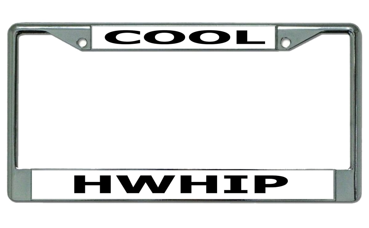 LPO3702 6 x 12 in. Cool Hwhip Chrome License Plate Frame
