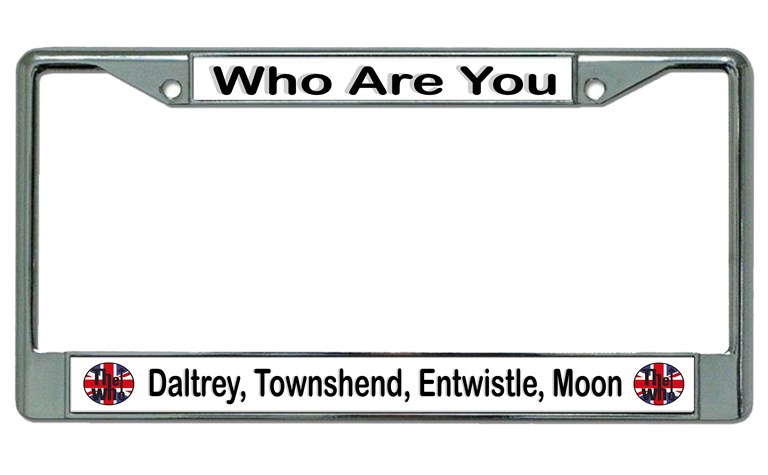 6 x 12 in. The Who Daltrey Moon Chrome License Plate Frame