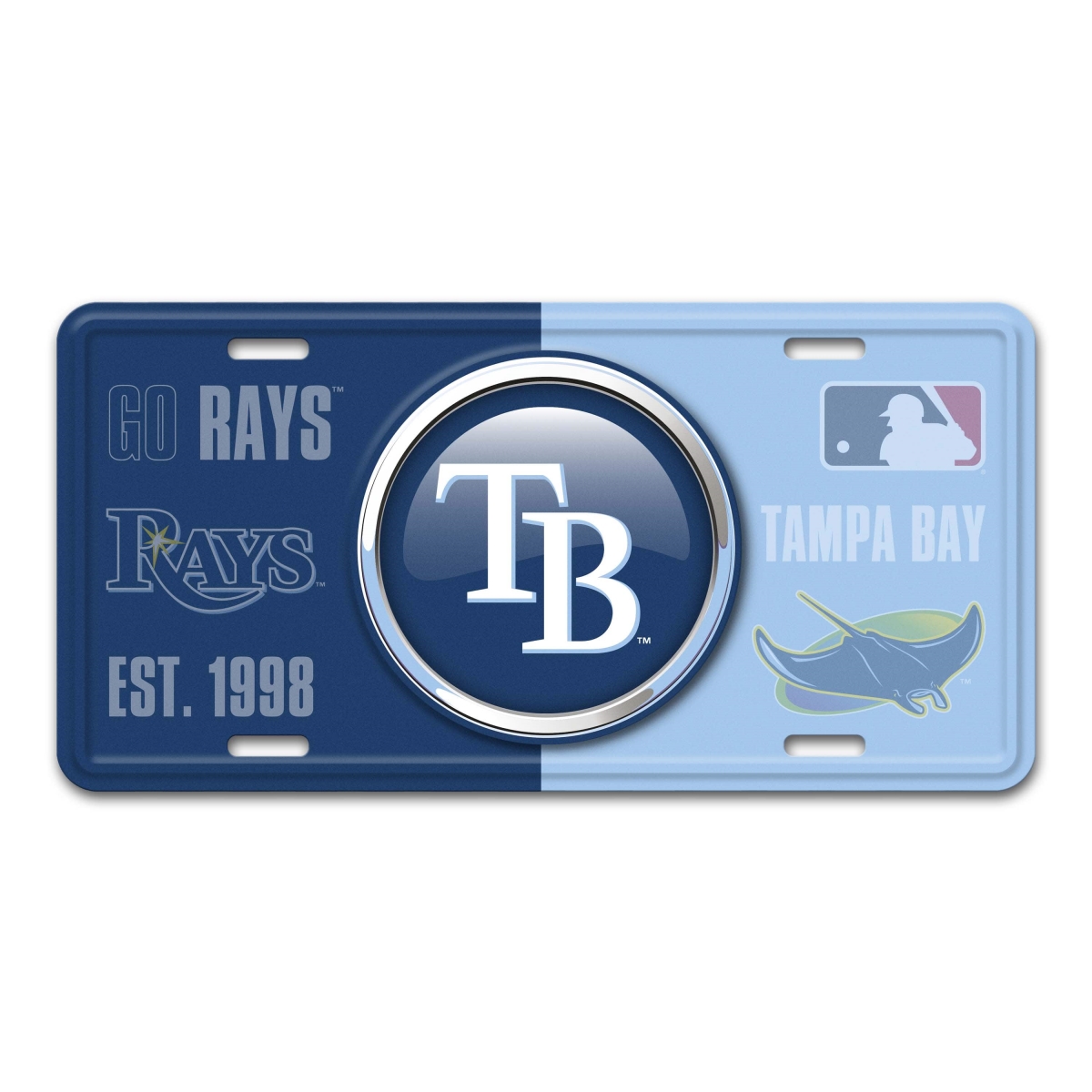 SLS43243 6 x 12 in. Tampa Bay Rays Metal License Plate