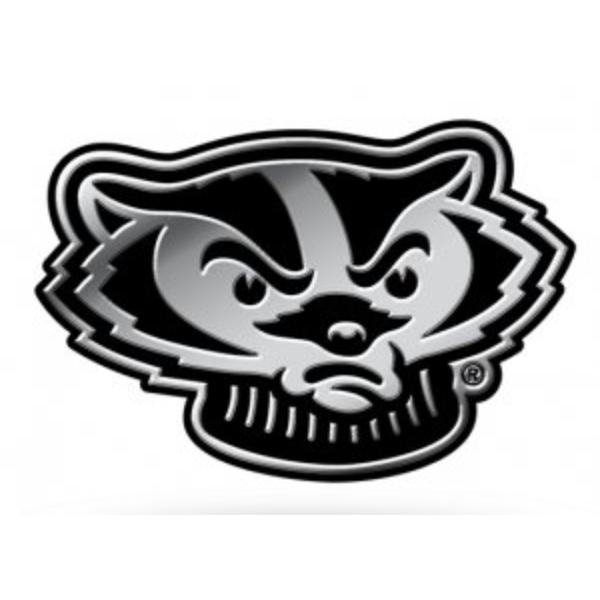 MEM450102 3 x 3 in. Wisconsin Decals NCAA Plastic Auto Emblem