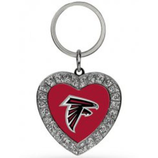 MKH2001 Atlanta Falcons Bling Rhinestone Heart Key Chain