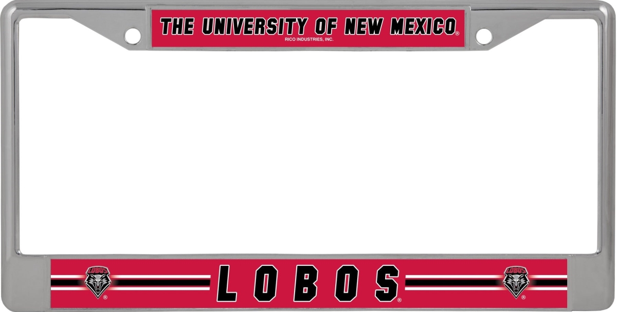 FC440111 University Of Mexico Lobos Chrome License Plate Frame
