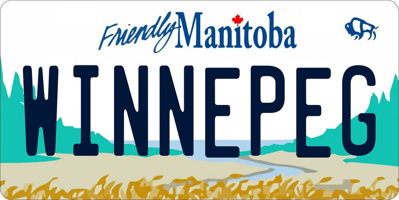 LPO8303 6 x 12 in. Friendly Manitoba Winne Peg License Plate