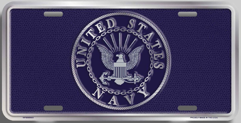 MP9088NAV 6 x 12 in. U.S. Navy Metal Mosaic License Plate