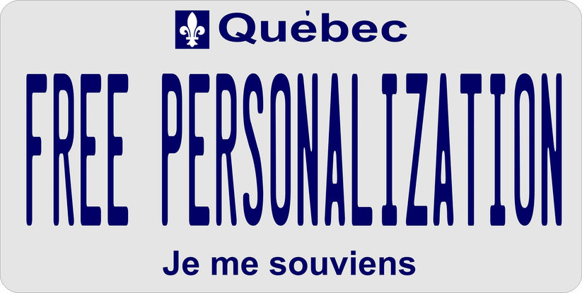 LPO8301 Quebec Je Me Souviens Custom License Plate