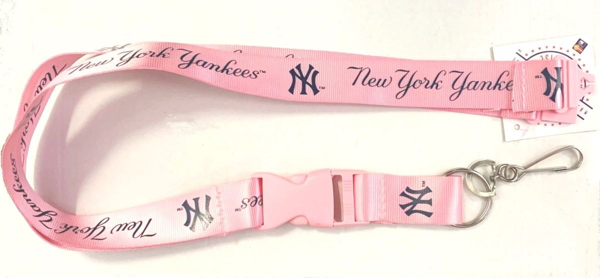 PSGLS0451988   York Yankee Pink Lanyard with Safety Latch