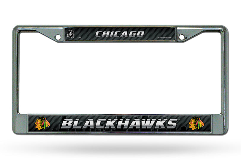 FC7711 Chicago Blackhawks Chrome License Plate Frame